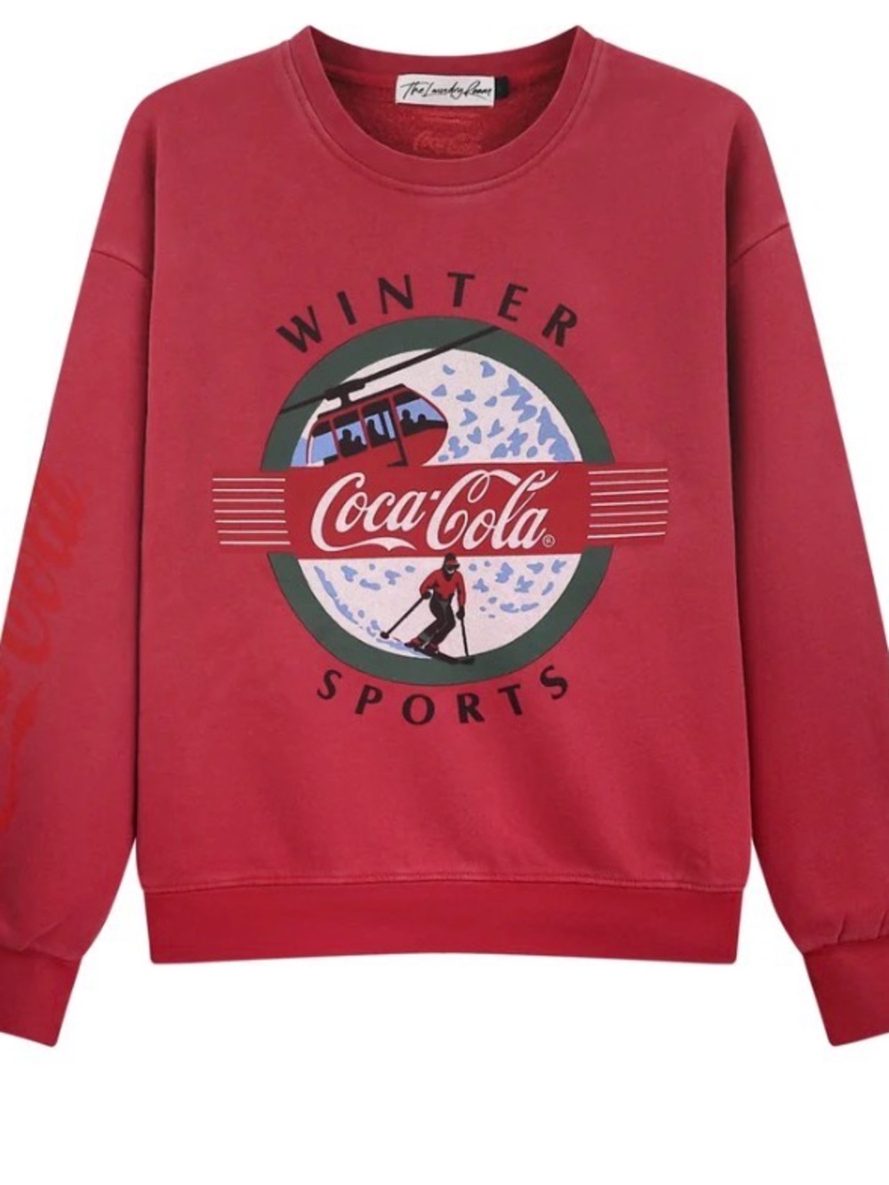 Coca Cola Winter Sport - Classic Crewneck Sweater - Vintage Red